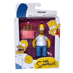 Jakks Pacific 2024 The Simpsons Homer With A Dozen Of Donuts 5" Action Figure